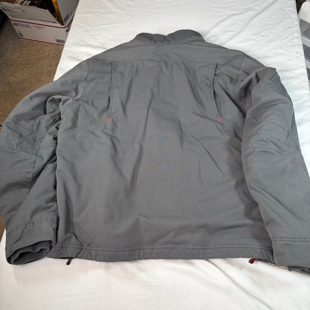 VTG Eddie Bauer Mens gray work barn jacket, goose down stuffing. Size L. canvas - Picture 9 of 9